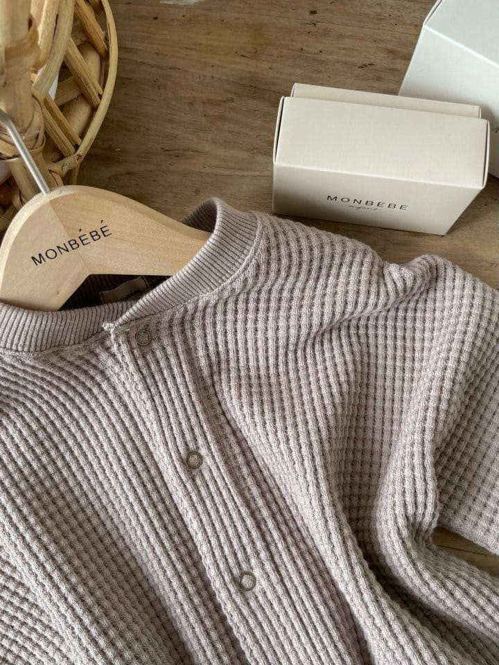 MONBEBE - Korean Children Fashion - #Kfashion4kids - Box Waffle Bodysuit - 6