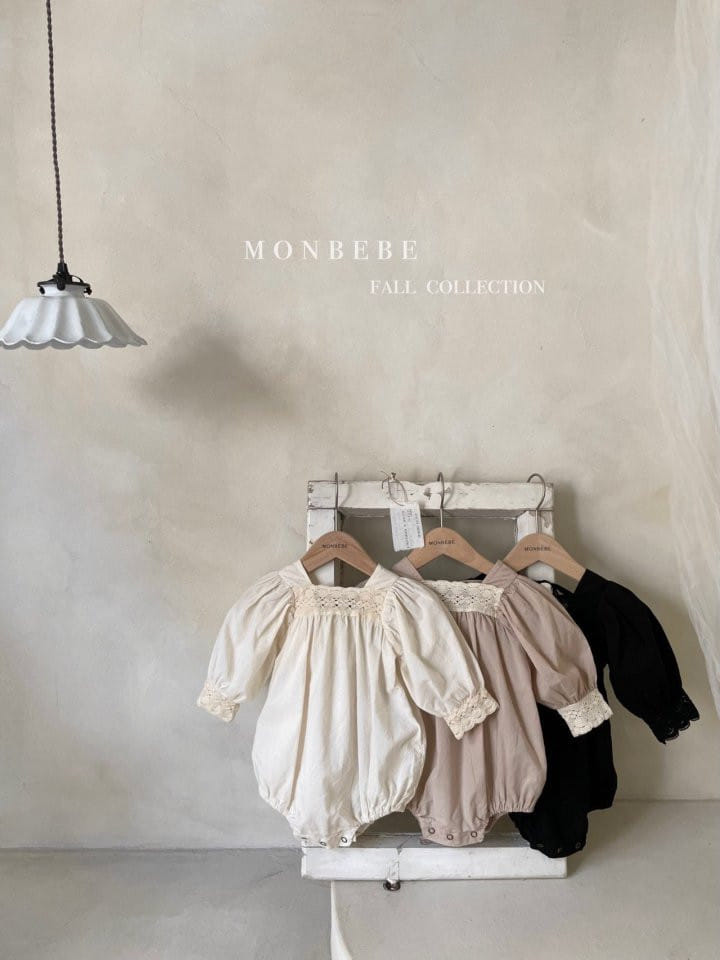 MONBEBE - Korean Children Fashion - #Kfashion4kids - Lace Rosa Bodysuit