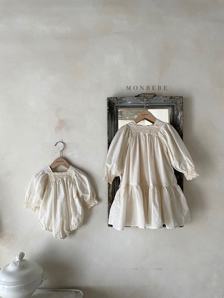MONBEBE - Korean Children Fashion - #Kfashion4kids - Lace Rosa Bodysuit - 2