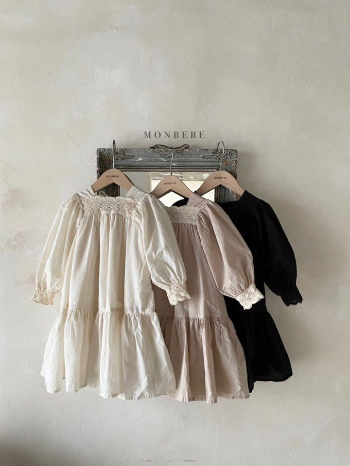 MONBEBE - Korean Children Fashion - #Kfashion4kids - Lace Rosa One-piece - 5