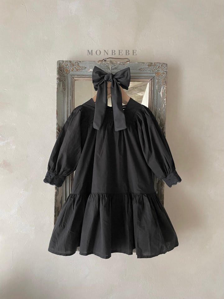 MONBEBE - Korean Children Fashion - #Kfashion4kids - Lace Rosa One-piece - 6
