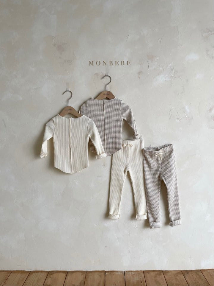 MONBEBE - Korean Children Fashion - #Kfashion4kids - Basic Stripes Rib Leggings - 8
