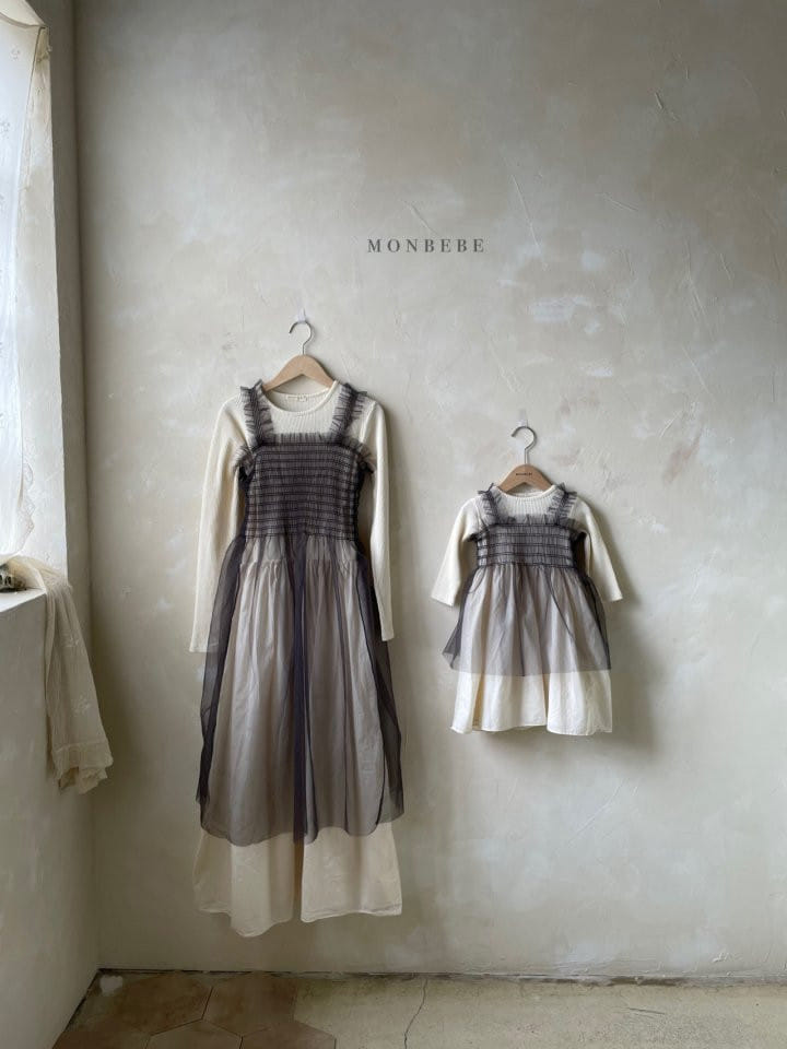 MONBEBE - Korean Children Fashion - #Kfashion4kids - Mom Layered Smocked One-piece - 11