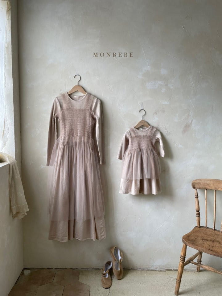 MONBEBE - Korean Children Fashion - #Kfashion4kids - Mom Layered Smocked One-piece - 9