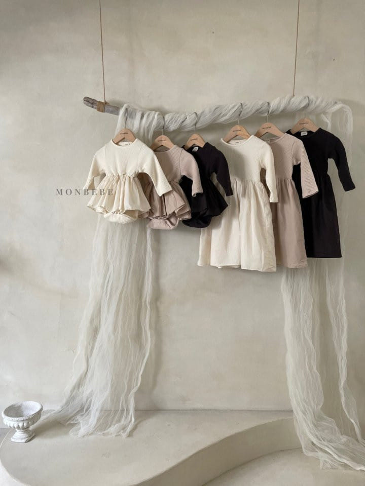 MONBEBE - Korean Children Fashion - #Kfashion4kids - Rib Frill Bodysuit - 7