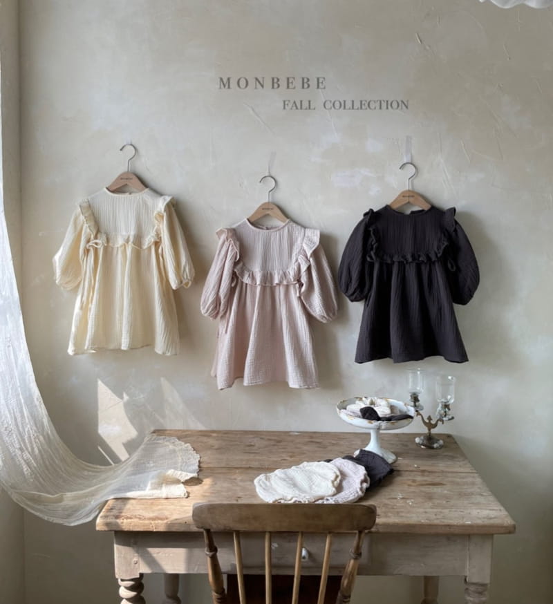 MONBEBE - Korean Children Fashion - #Kfashion4kids - Bongbong Frill One-piece