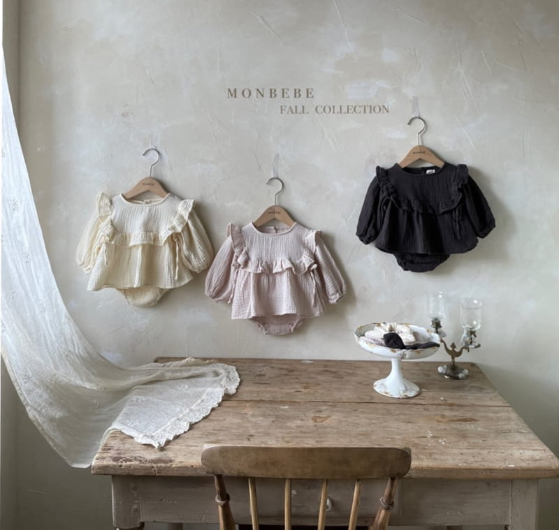 MONBEBE - Korean Children Fashion - #Kfashion4kids - Bongbong Frill Blouse