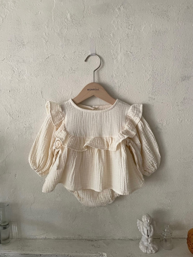 MONBEBE - Korean Children Fashion - #Kfashion4kids - Bongbong Frill Blouse - 12