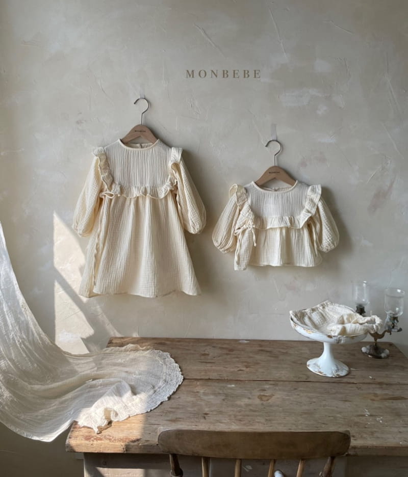 MONBEBE - Korean Children Fashion - #Kfashion4kids - Bongbong Frill Blouse - 3