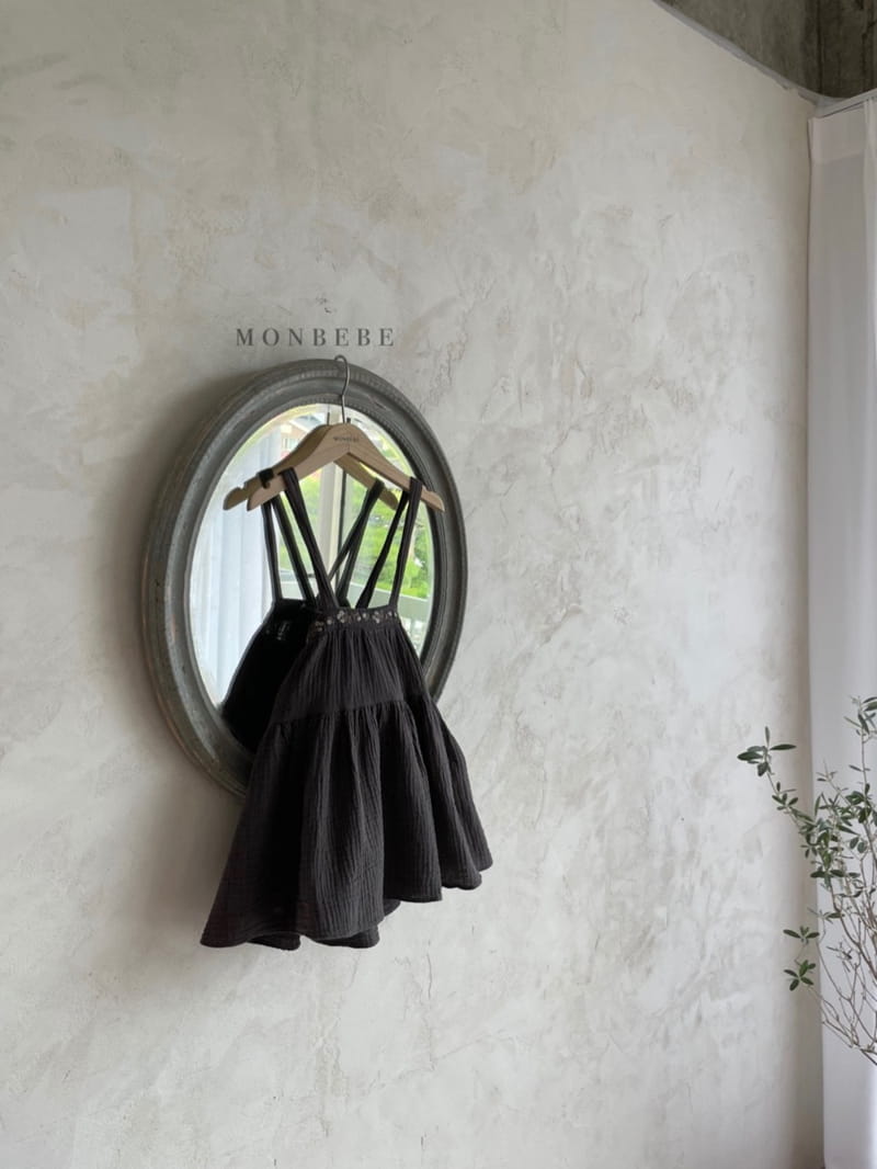 MONBEBE - Korean Children Fashion - #Kfashion4kids - Embroidery Suspender Long Skirt - 11