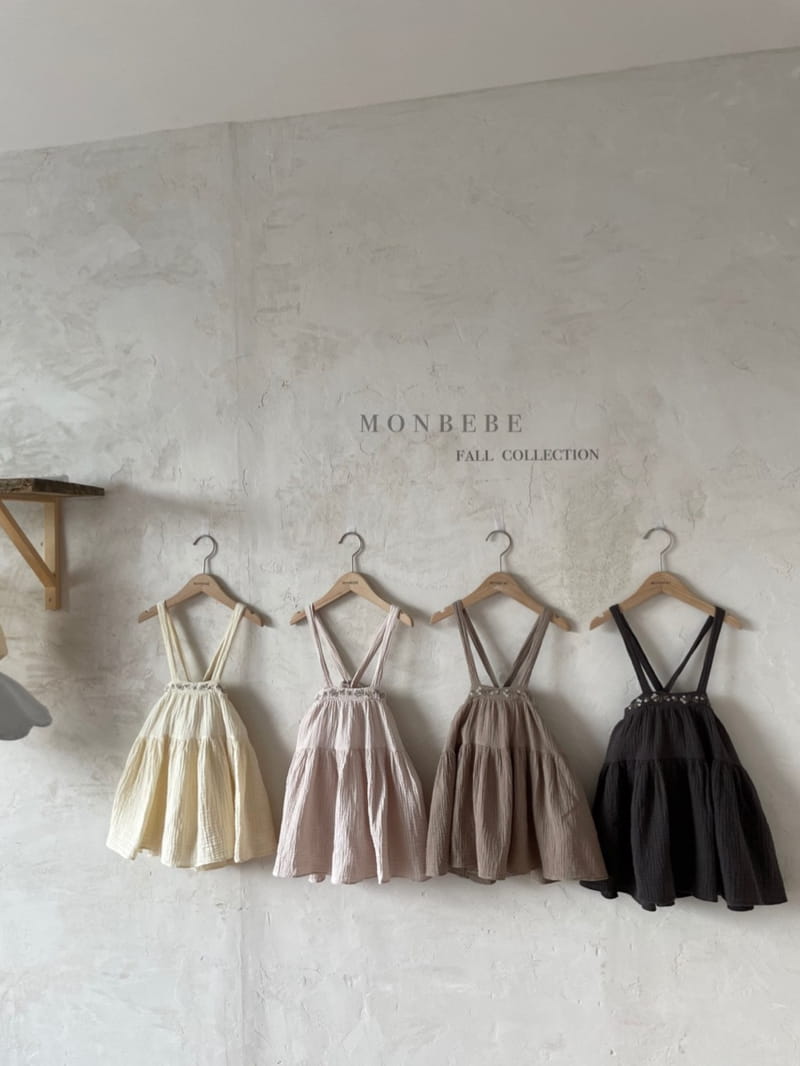 MONBEBE - Korean Children Fashion - #Kfashion4kids - Embroidery Suspender Long Skirt - 5