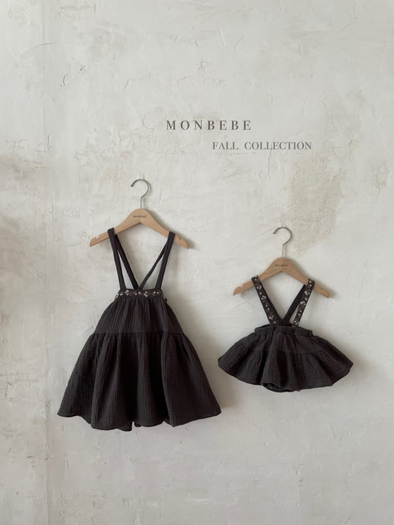 MONBEBE - Korean Children Fashion - #Kfashion4kids - Embroidery Suspender Long Skirt - 8