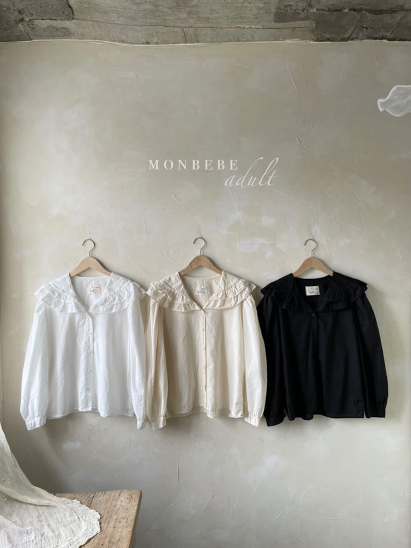 MONBEBE - Korean Children Fashion - #Kfashion4kids - Adult Double Collar Blouse - 5
