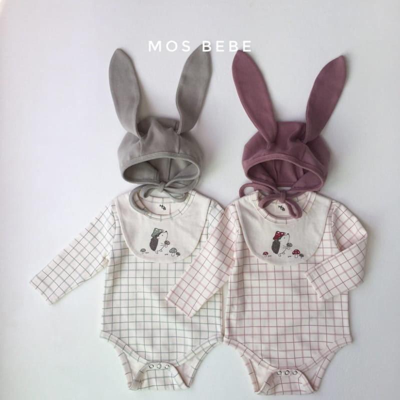 MOS BEBE - Korean Children Fashion - #Kfashion4kids - Hedgehog Bib Bodysuit - 3