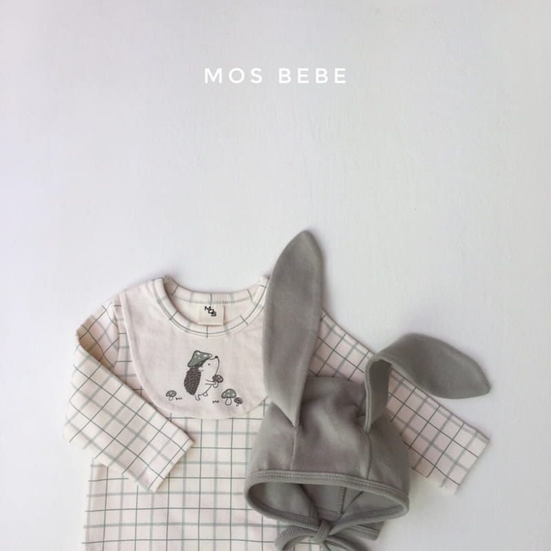 MOS BEBE - Korean Children Fashion - #Kfashion4kids - Hedgehog Bib Bodysuit - 4