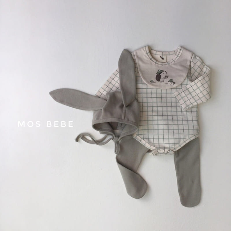 MOS BEBE - Korean Children Fashion - #Kfashion4kids - Hedgehog Bib Bodysuit - 5