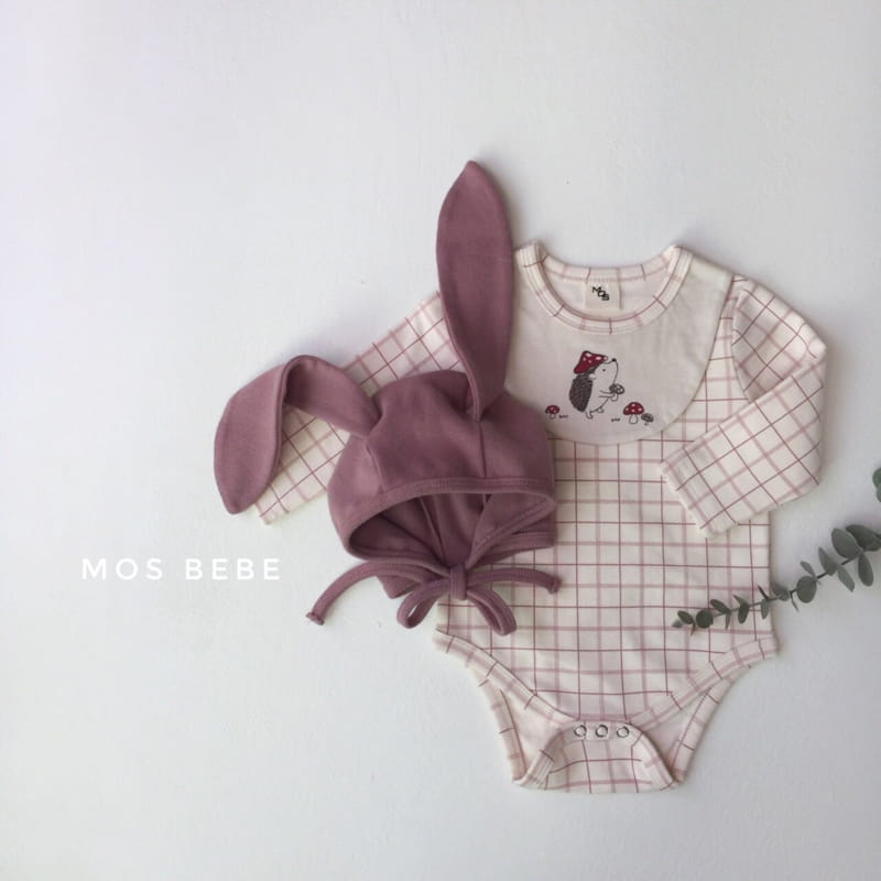 MOS BEBE - Korean Children Fashion - #Kfashion4kids - Hedgehog Bib Bodysuit - 6
