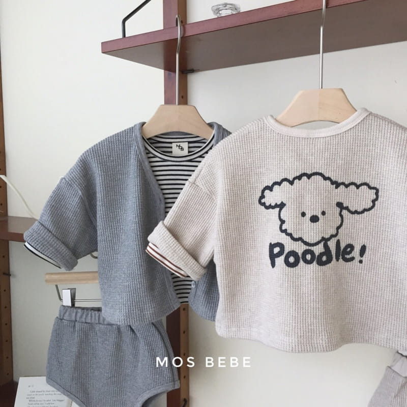 MOS BEBE - Korean Children Fashion - #Kfashion4kids - Poodle Cardigan Bloomer Set