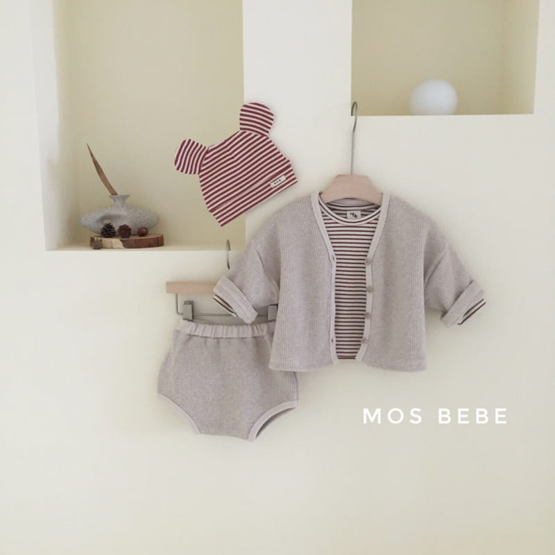 MOS BEBE - Korean Children Fashion - #Kfashion4kids - Poodle Cardigan Bloomer Set - 11