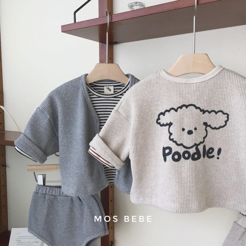 MOS BEBE - Korean Children Fashion - #Kfashion4kids - Poodle Cardigan Bloomer Set - 2