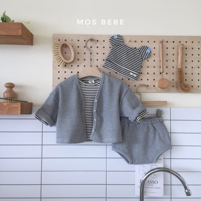 MOS BEBE - Korean Children Fashion - #Kfashion4kids - Poodle Cardigan Bloomer Set - 8