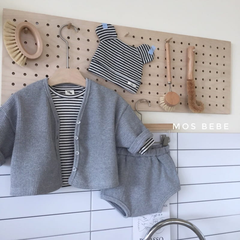 MOS BEBE - Korean Children Fashion - #Kfashion4kids - Poodle Cardigan Bloomer Set - 9