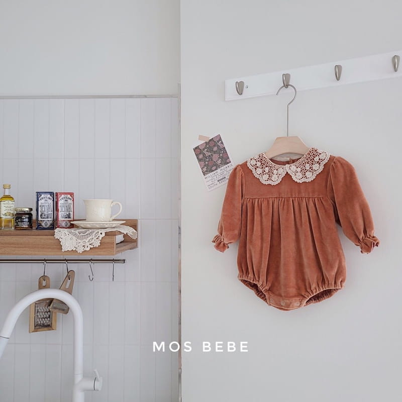 MOS BEBE - Korean Children Fashion - #Kfashion4kids - Berry Lace Bodysuit - 4