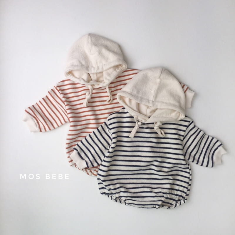 MOS BEBE - Korean Children Fashion - #Kfashion4kids - Stripe Peanut Bodysuit - 3