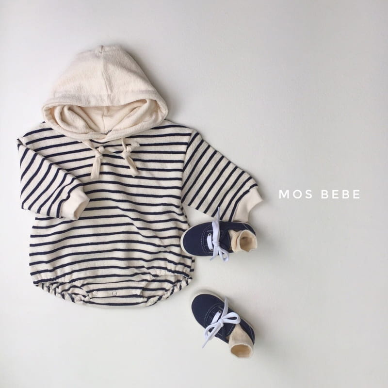 MOS BEBE - Korean Children Fashion - #Kfashion4kids - Stripe Peanut Bodysuit - 4