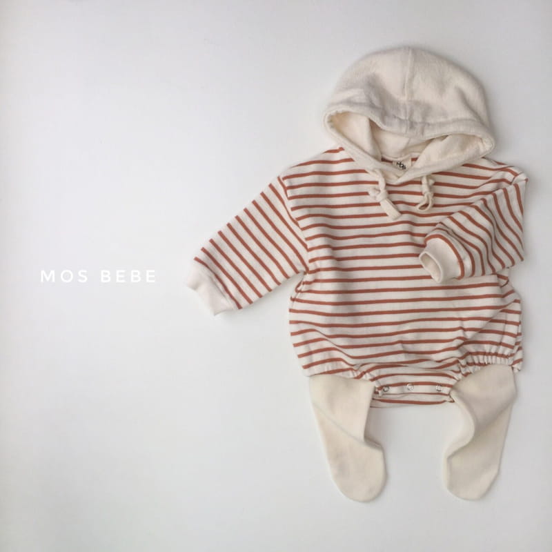 MOS BEBE - Korean Children Fashion - #Kfashion4kids - Stripe Peanut Bodysuit - 7
