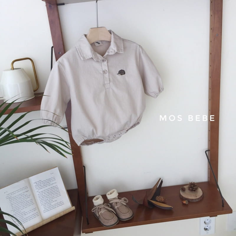 MOS BEBE - Korean Children Fashion - #Kfashion4kids - Dochi Collar Bodysuit - 3