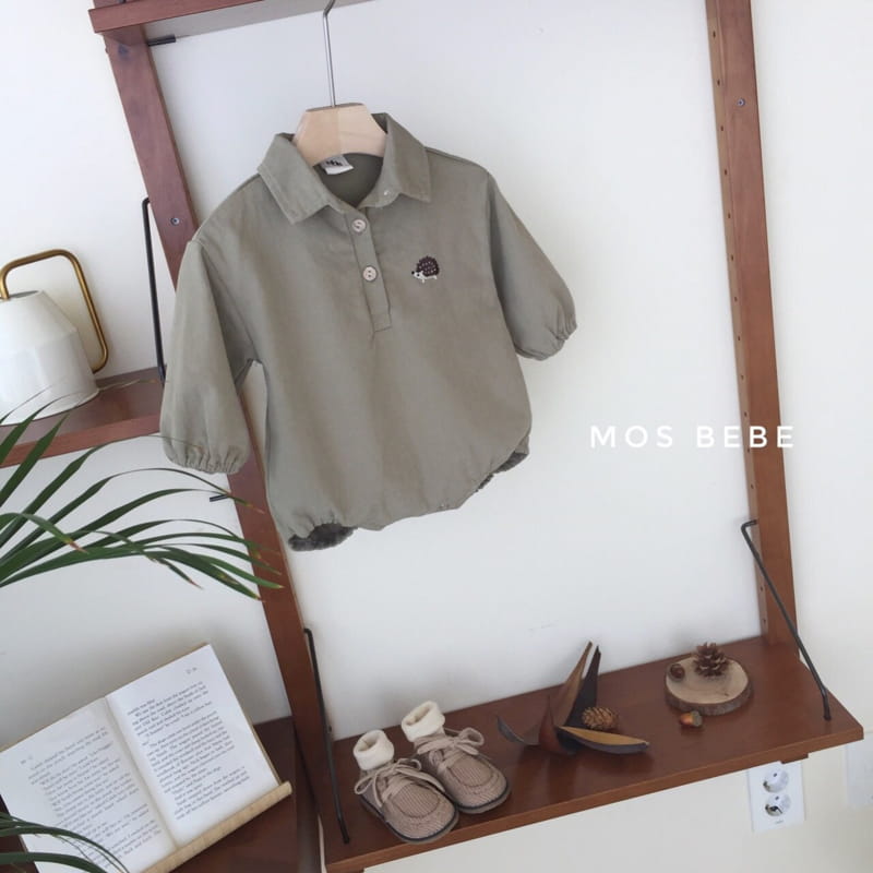 MOS BEBE - Korean Children Fashion - #Kfashion4kids - Dochi Collar Bodysuit - 4