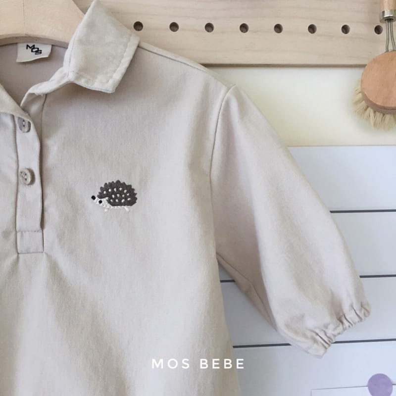 MOS BEBE - Korean Children Fashion - #Kfashion4kids - Dochi Collar Bodysuit - 6