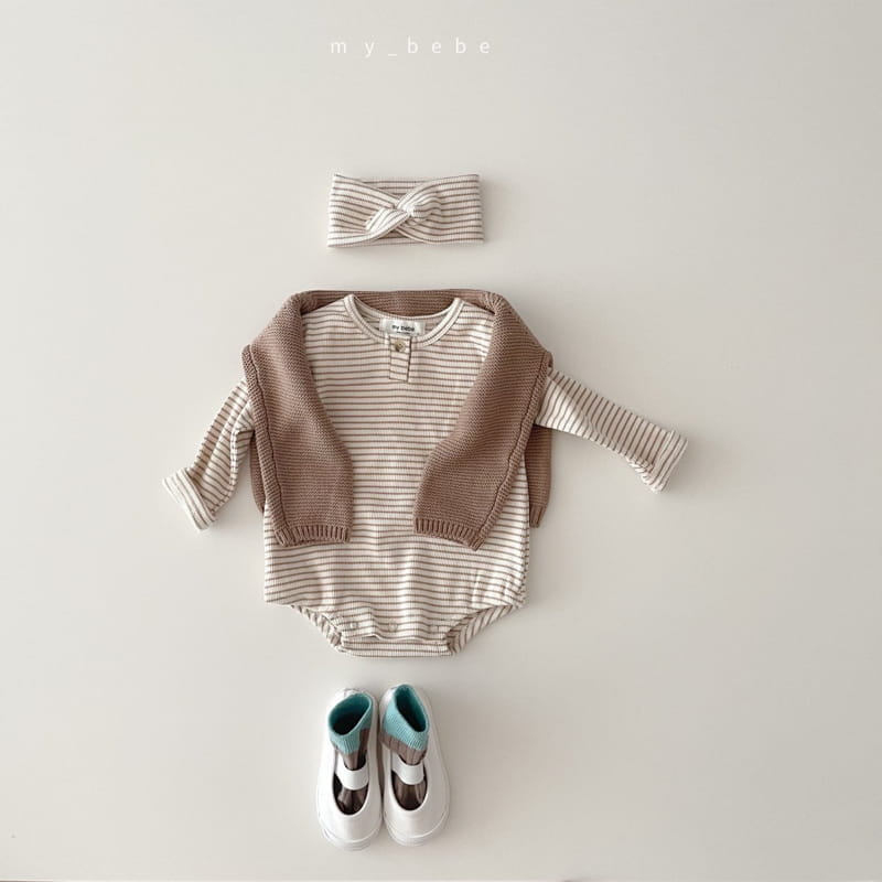 MY BEBE - Korean Children Fashion - #Kfashion4kids - Fall Spandex Bodysuit with Hairband
