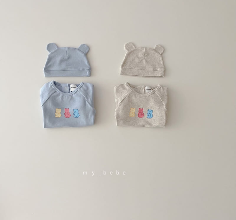 MY BEBE - Korean Children Fashion - #Kfashion4kids - Jelly Bear Bodysuit with Binnet - 11