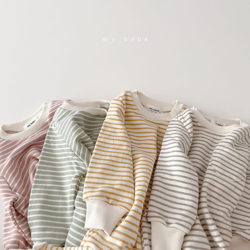 MY BEBE - Korean Children Fashion - #Kfashion4kids - Stripes Bodysuit - 10