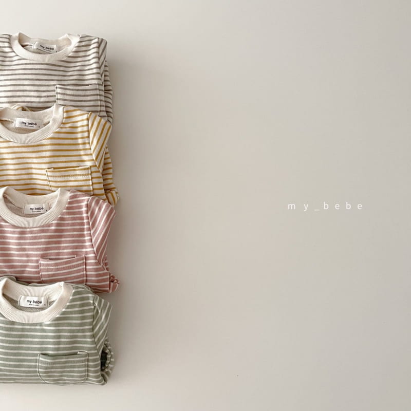 MY BEBE - Korean Children Fashion - #Kfashion4kids - Stripes Bodysuit - 11
