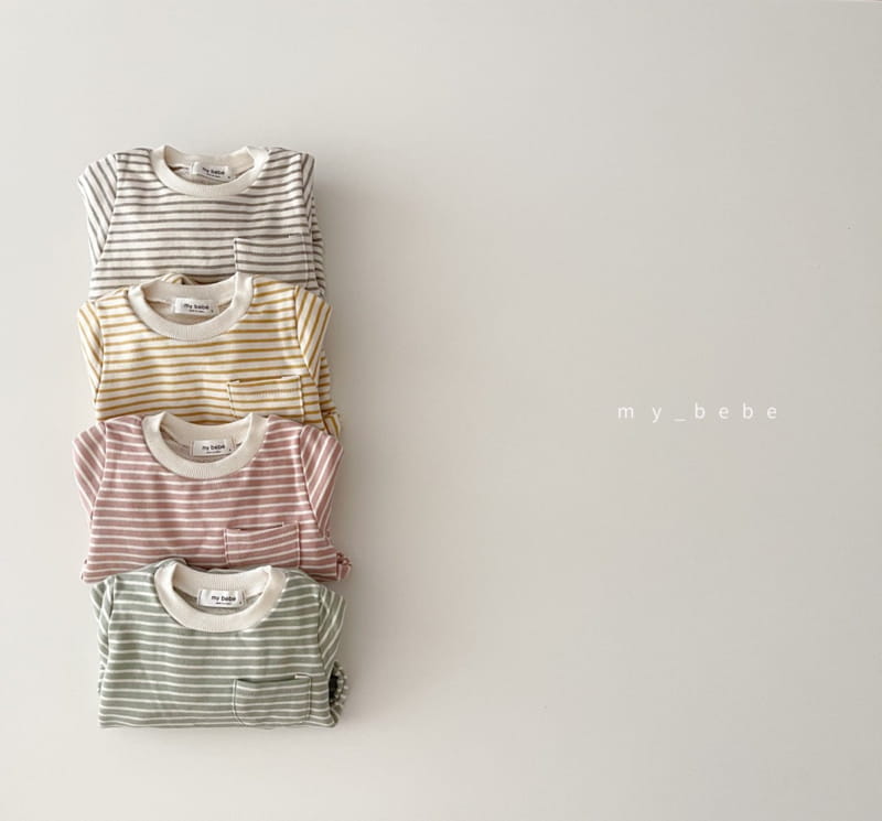 MY BEBE - Korean Children Fashion - #Kfashion4kids - Stripes Bodysuit - 2
