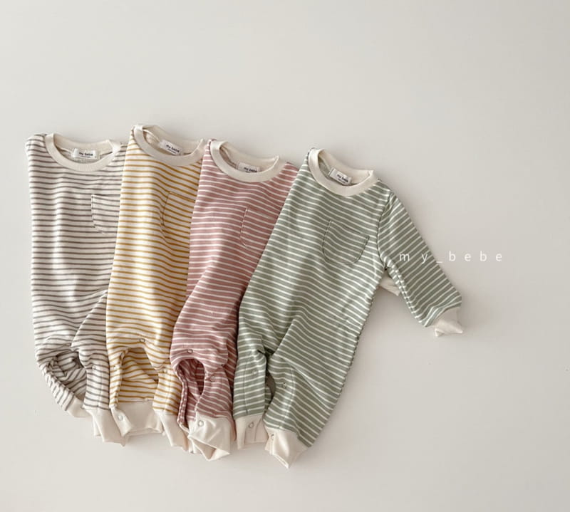 MY BEBE - Korean Children Fashion - #Kfashion4kids - Stripes Bodysuit - 4