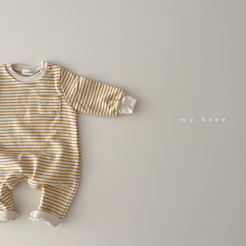 MY BEBE - Korean Children Fashion - #Kfashion4kids - Stripes Bodysuit - 6