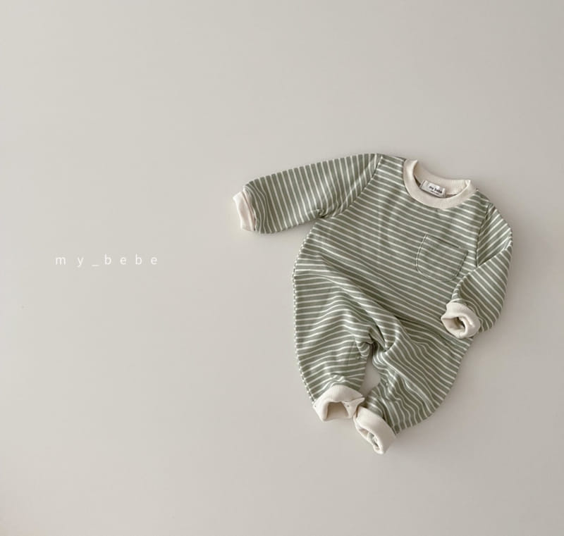 MY BEBE - Korean Children Fashion - #Kfashion4kids - Stripes Bodysuit - 7
