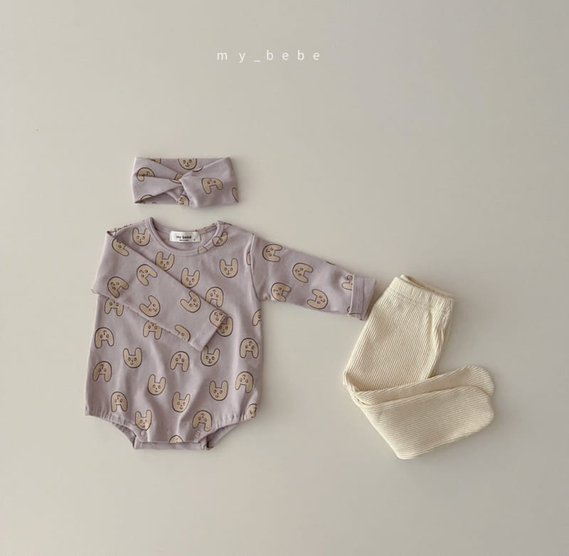 MY BEBE - Korean Children Fashion - #Kfashion4kids - Love Bodysuit with Hairband - 5