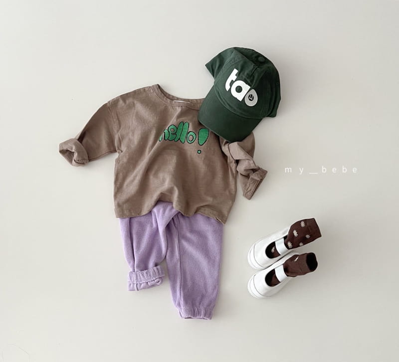 MY BEBE - Korean Children Fashion - #Kfashion4kids - Terry Top Bottom Set - 6