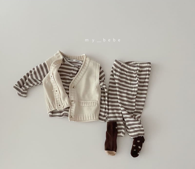 MY BEBE - Korean Children Fashion - #Kfashion4kids - Fall Waffle Top Bottom Set - 7