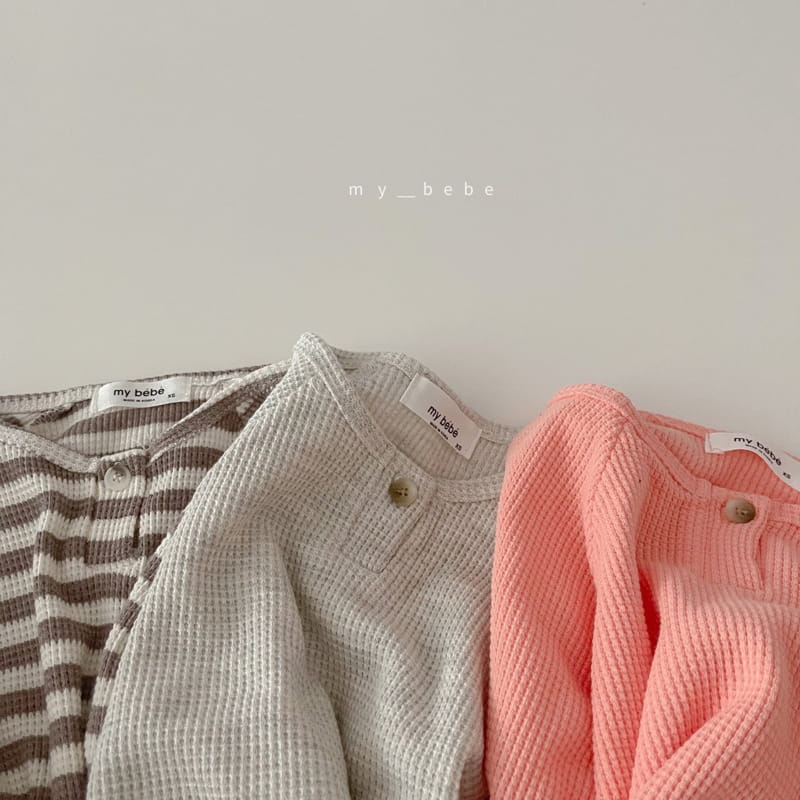 MY BEBE - Korean Children Fashion - #Kfashion4kids - Fall Waffle Top Bottom Set - 8