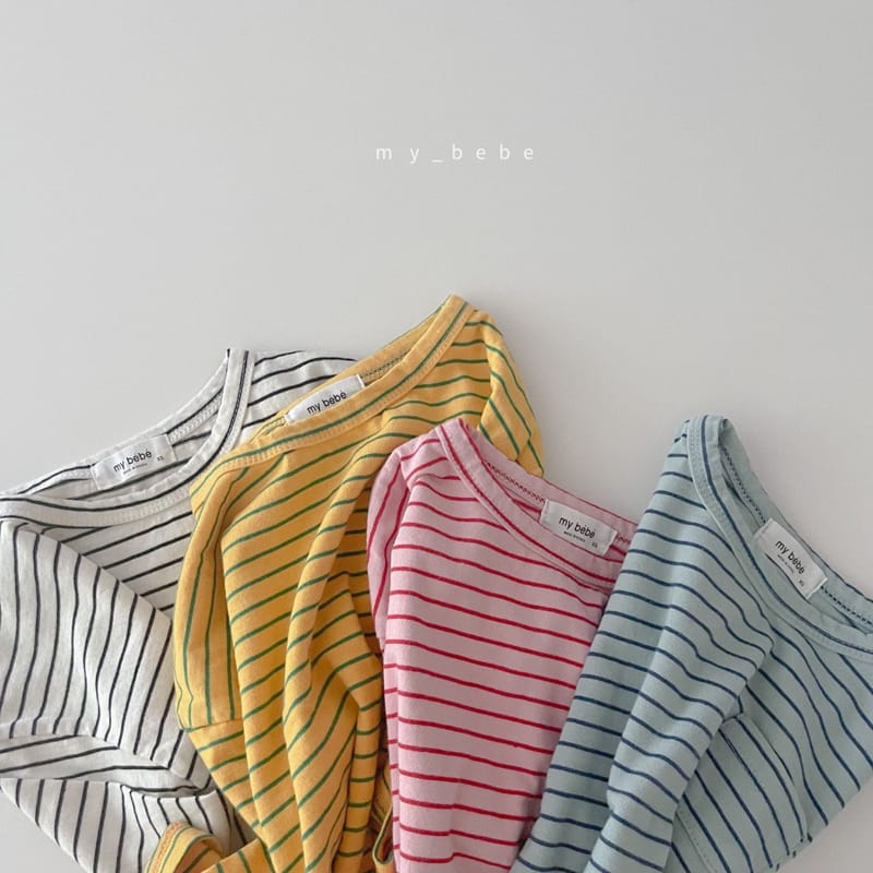 MY BEBE - Korean Children Fashion - #Kfashion4kids - Pocket Stripes Tee - 11