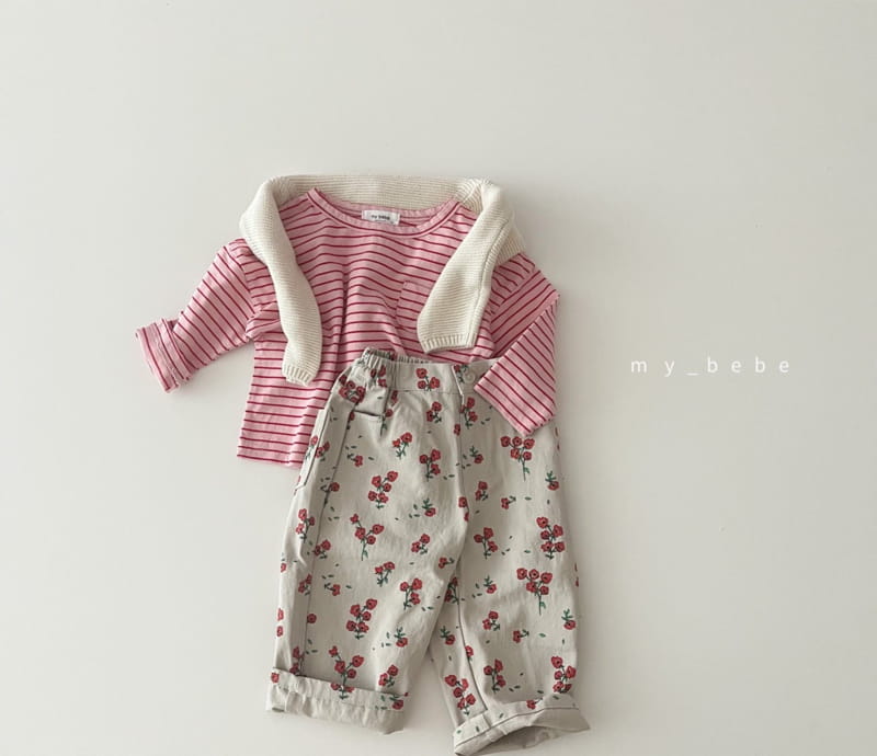 MY BEBE - Korean Children Fashion - #Kfashion4kids - Pocket Stripes Tee - 8