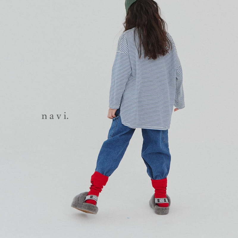 NAVI - Korean Children Fashion - #Kfashion4kids - Stripes Round Tee - 5