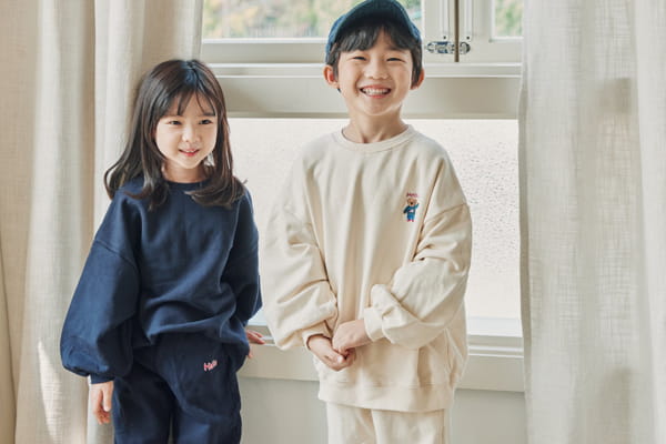 NRK - Korean Children Fashion - #Kfashion4kids - Bear Top Bottom Set - 10