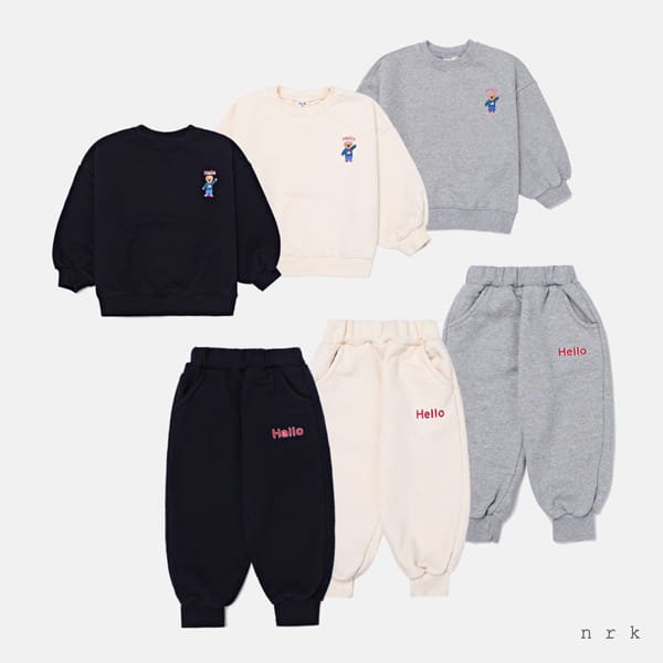 NRK - Korean Children Fashion - #Kfashion4kids - Bear Top Bottom Set - 3
